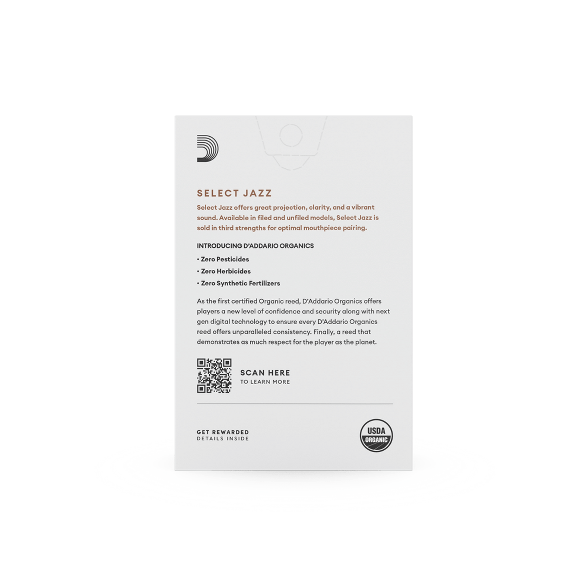 DADDARIO SELECT UNFILED REEDS - ALTO SAXOPHONE STRENGTH 3 - Joondalup Music Centre