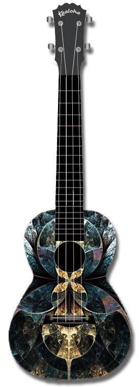 KEALOHA ANCIENT REALM DESIGN CONCERT UKULELE WITH BLACK ABS RESIN BODY - Joondalup Music Centre
