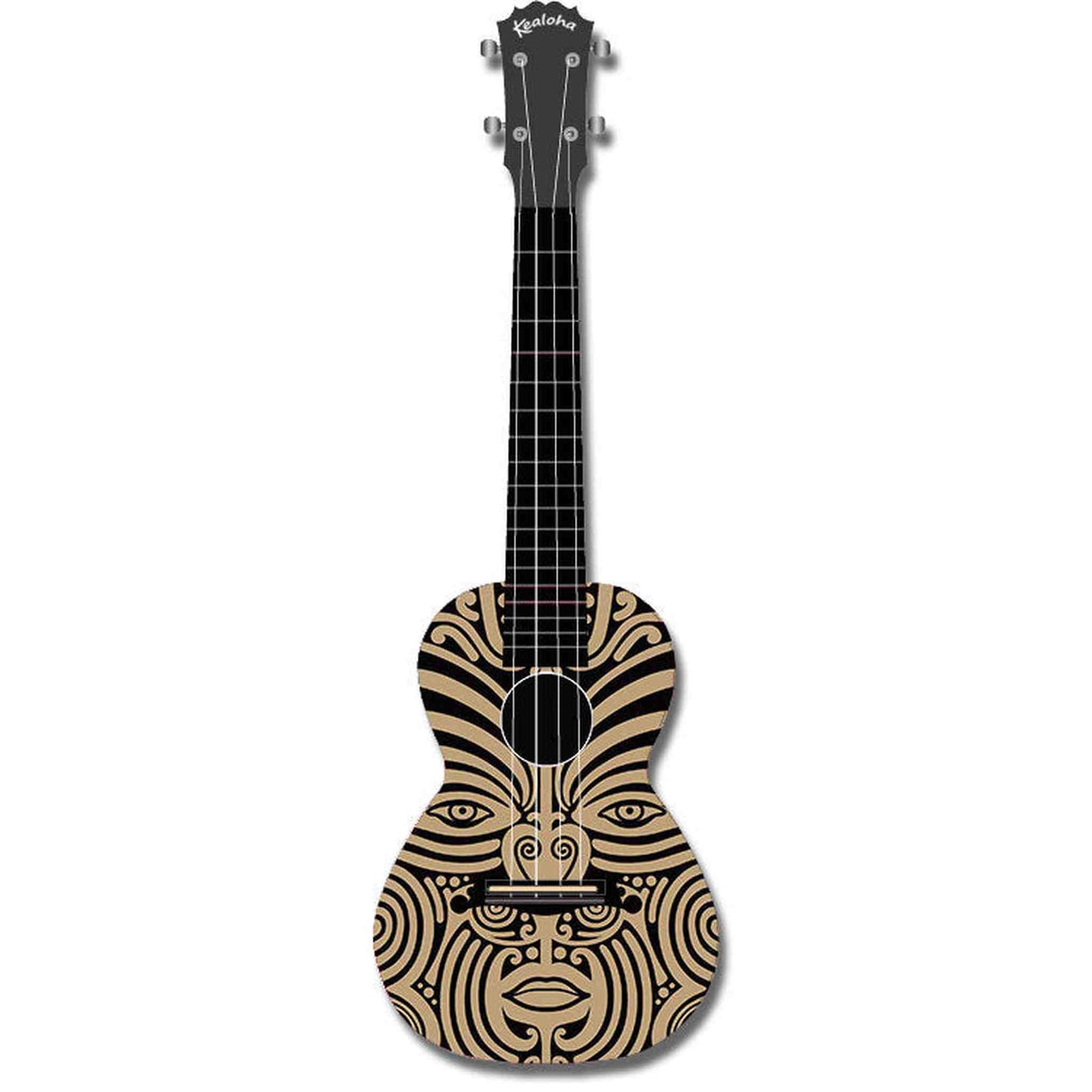 Kealoha Face Art Design Concert Ukulele With Black ABS Resin Body - Joondalup Music Centre