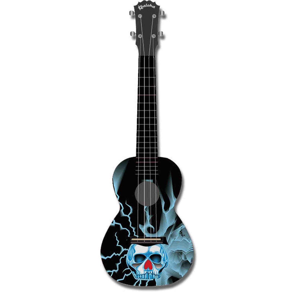 KEALOHA LIGHTNING DESIGN CONCERT UKULELE WITH BLACK ABS RESIN BODY - Joondalup Music Centre