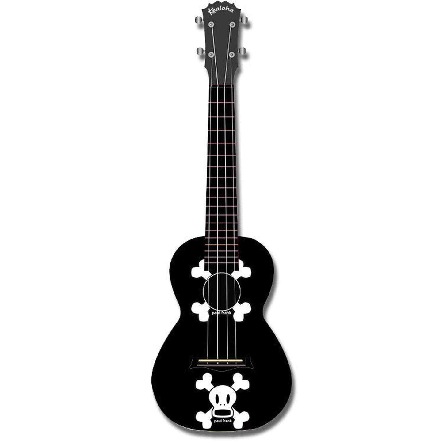KEALOHA SKULL N BONES DESIGN CONCERT UKULELE WITH BLACK ABS RESIN BODY - Joondalup Music Centre