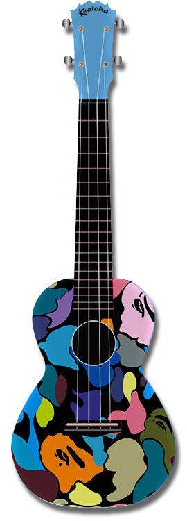 Kealoha Abstract Blobs Design Concert Ukulele With Blue ABS Resin Body - Joondalup Music Centre