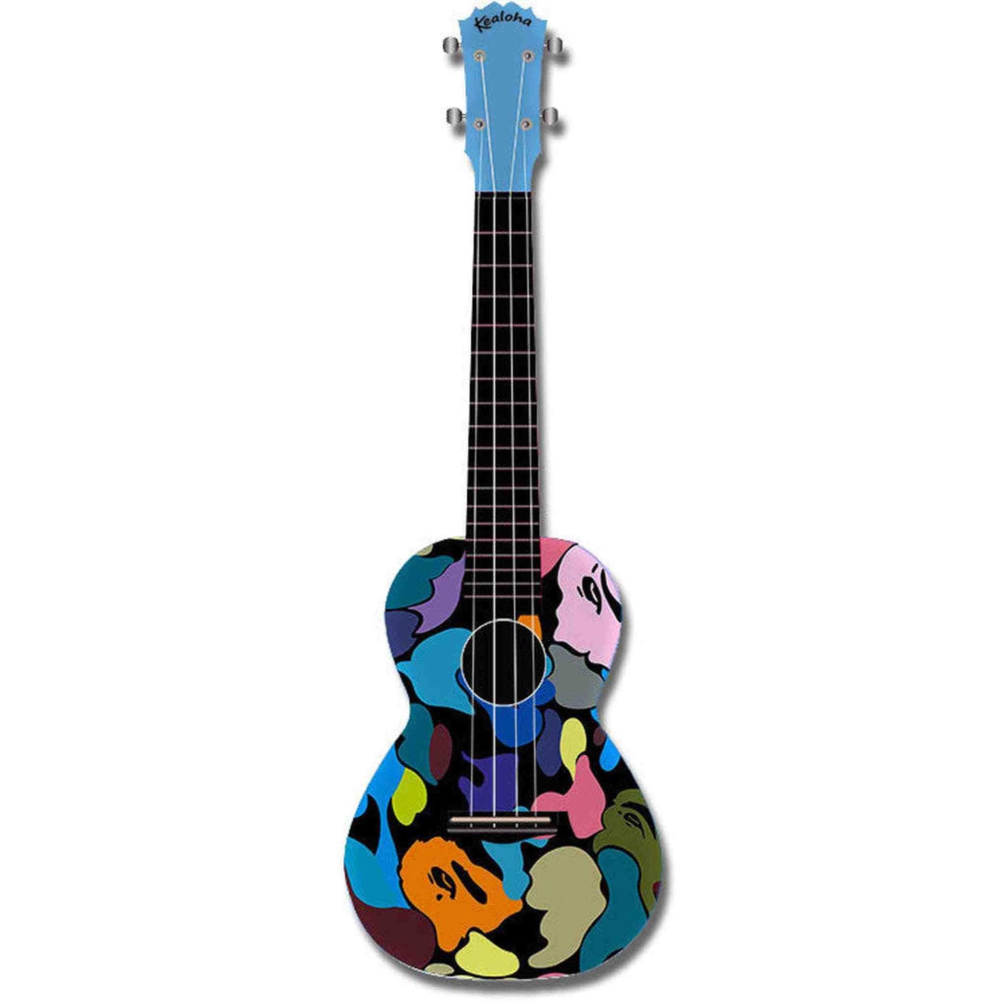 Kealoha Abstract Blobs Design Concert Ukulele With Blue ABS Resin Body - Joondalup Music Centre