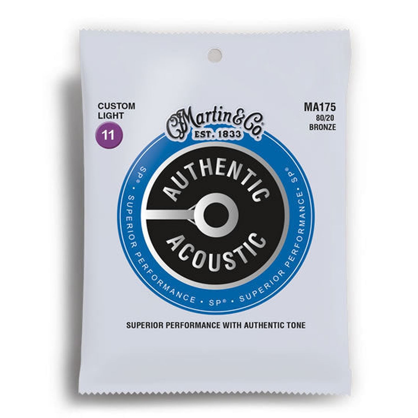 MARTIN MA175 SP 80/20 AUTHENTIC ACOUSTIC STRINGS - 11-52 - Joondalup Music Centre