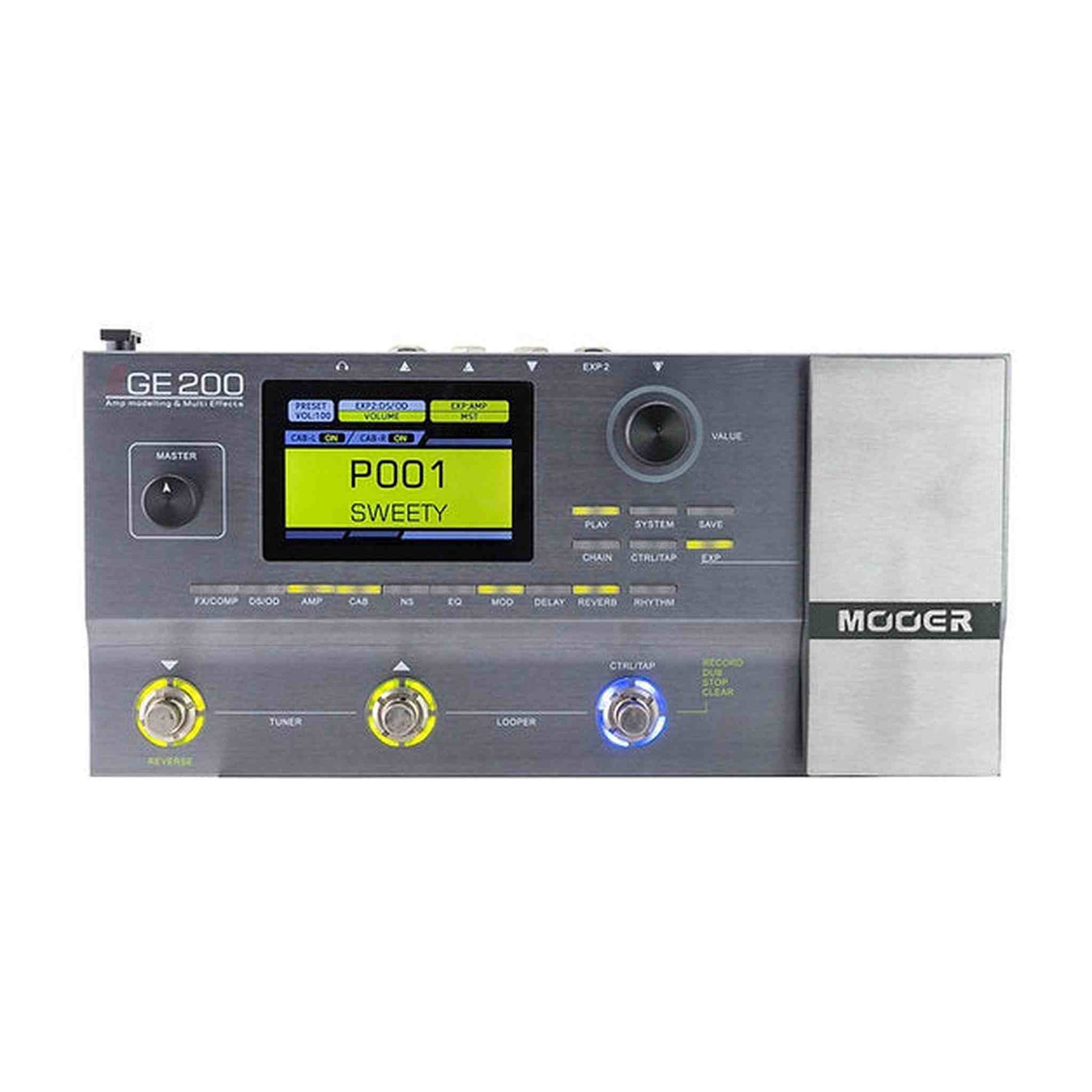 MOOER GE-200 AMP MODELLING MULTI EFFECTS PEDAL - Joondalup Music Centre