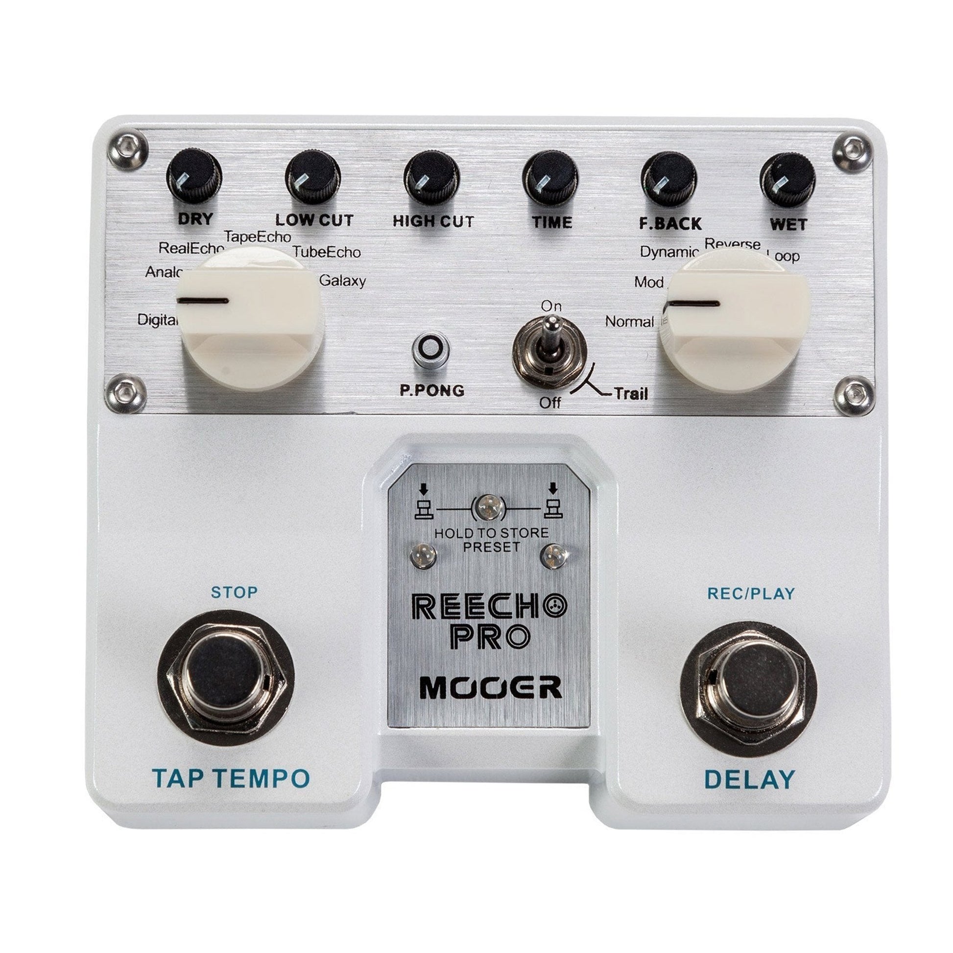 MOOER REECHO PRO DIGITAL DELAY TWIN EFFECTS PEDAL - Joondalup Music Centre