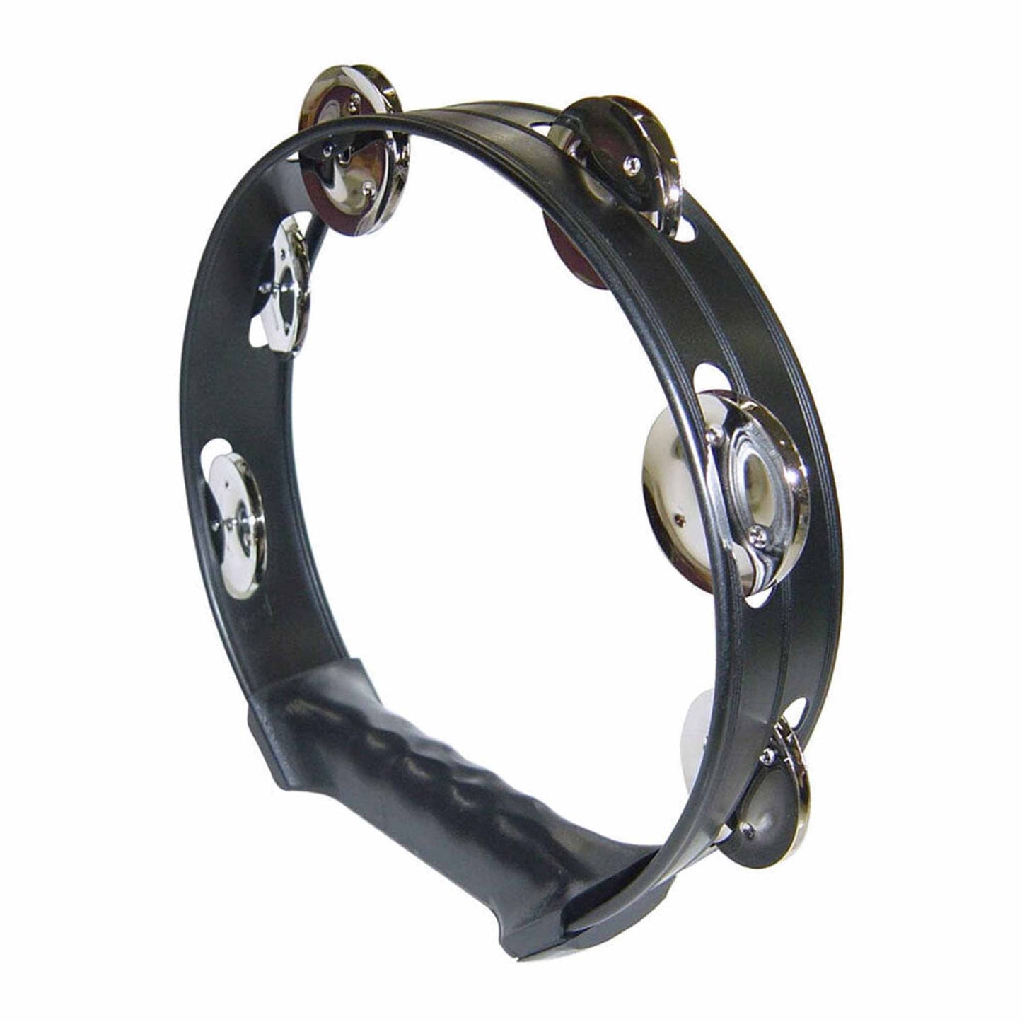 Opus Percussion 8in Tambourine w/ Single-Row Jingles - Black - Joondalup Music Centre