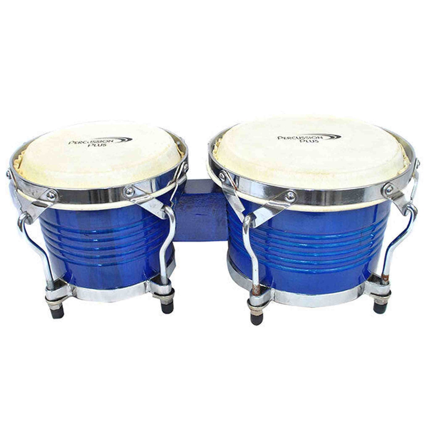 Percussion Plus Deluxe Wooden Bongos (7.5 X 8.5) - Gloss Blue Lacquer - Joondalup Music Centre