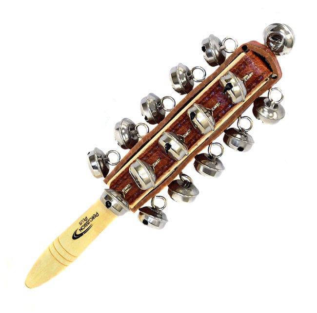 Percussion Plus 21-Sleigh Bells On Wooden Handle - Joondalup Music Centre