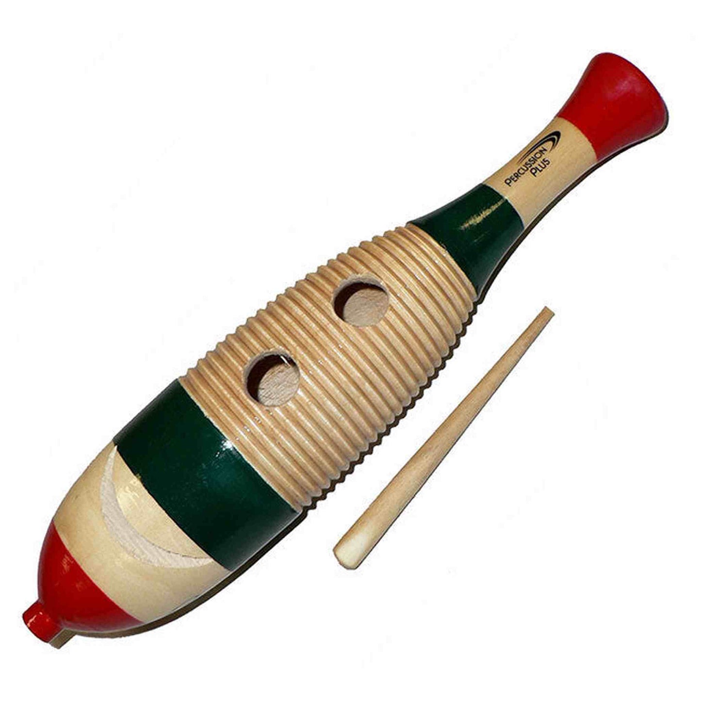Percussion Plus Large Wooden Fish Shape Guiro In 3-Tone Finish - Joondalup Music Centre