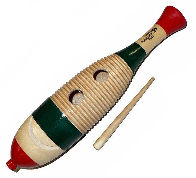 PERCUSSION PLUS LARGE WOODEN FISH SHAPE GUIRO IN 3-TONE FINISH - Joondalup Music Centre