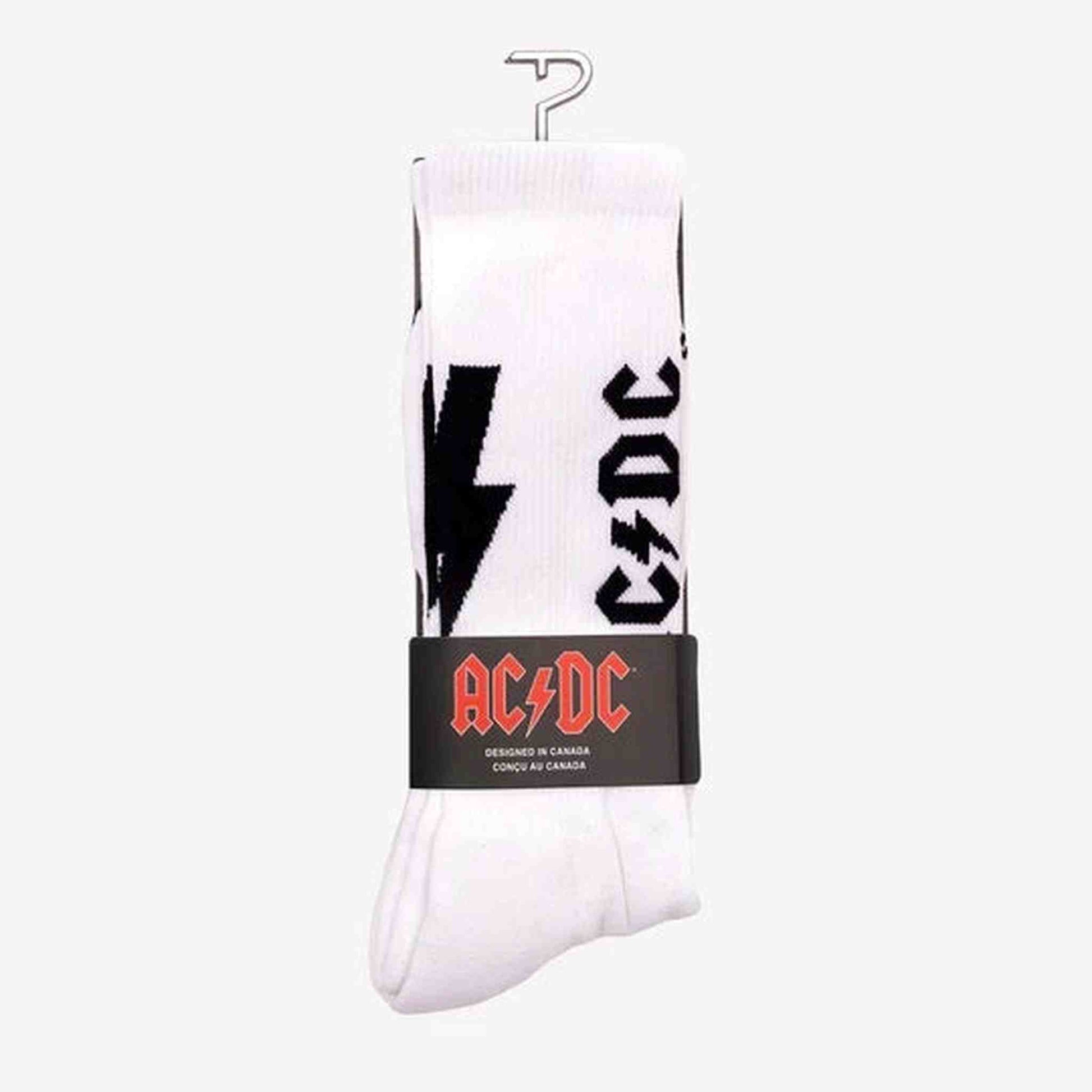 AD/DC Socks - Lightening Strikes - Large - White - Joondalup Music Centre