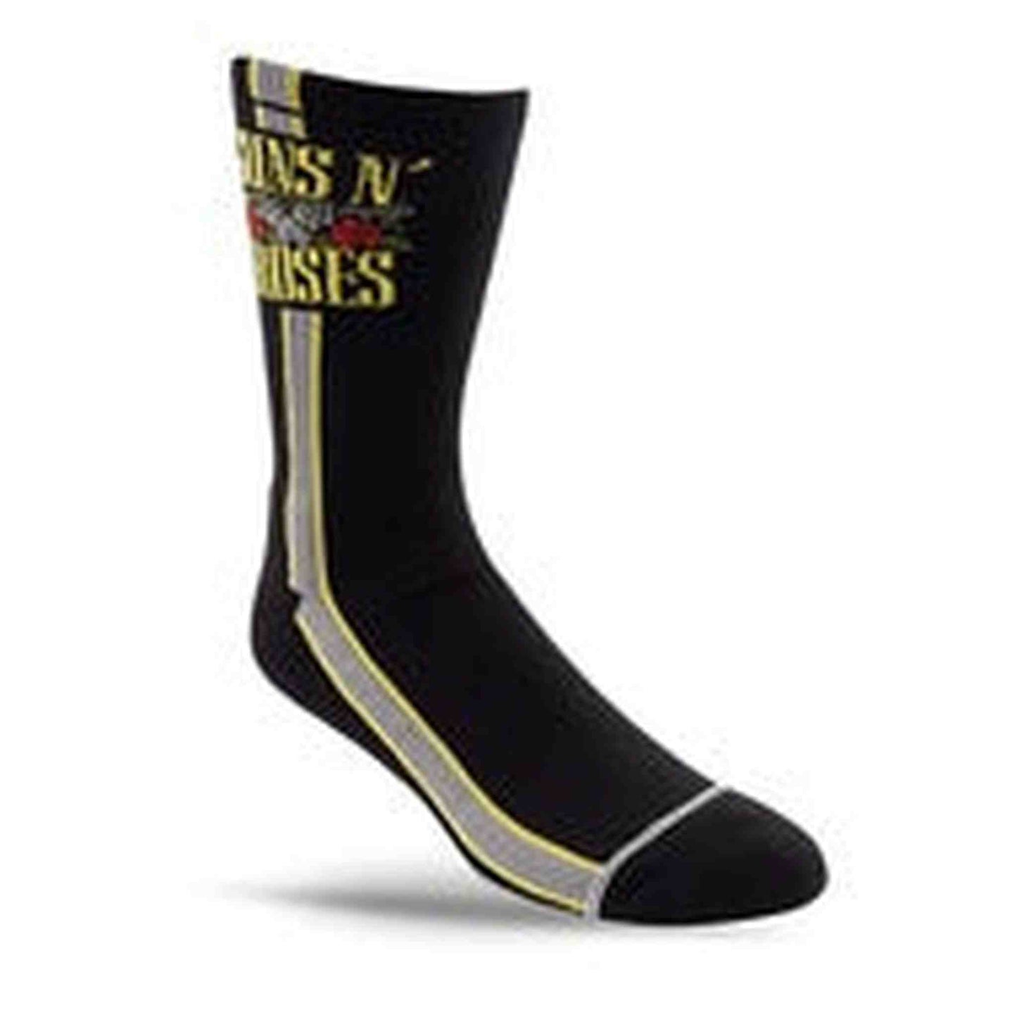 Guns N Roses Socks - Side Stripe - Large - Black - Joondalup Music Centre