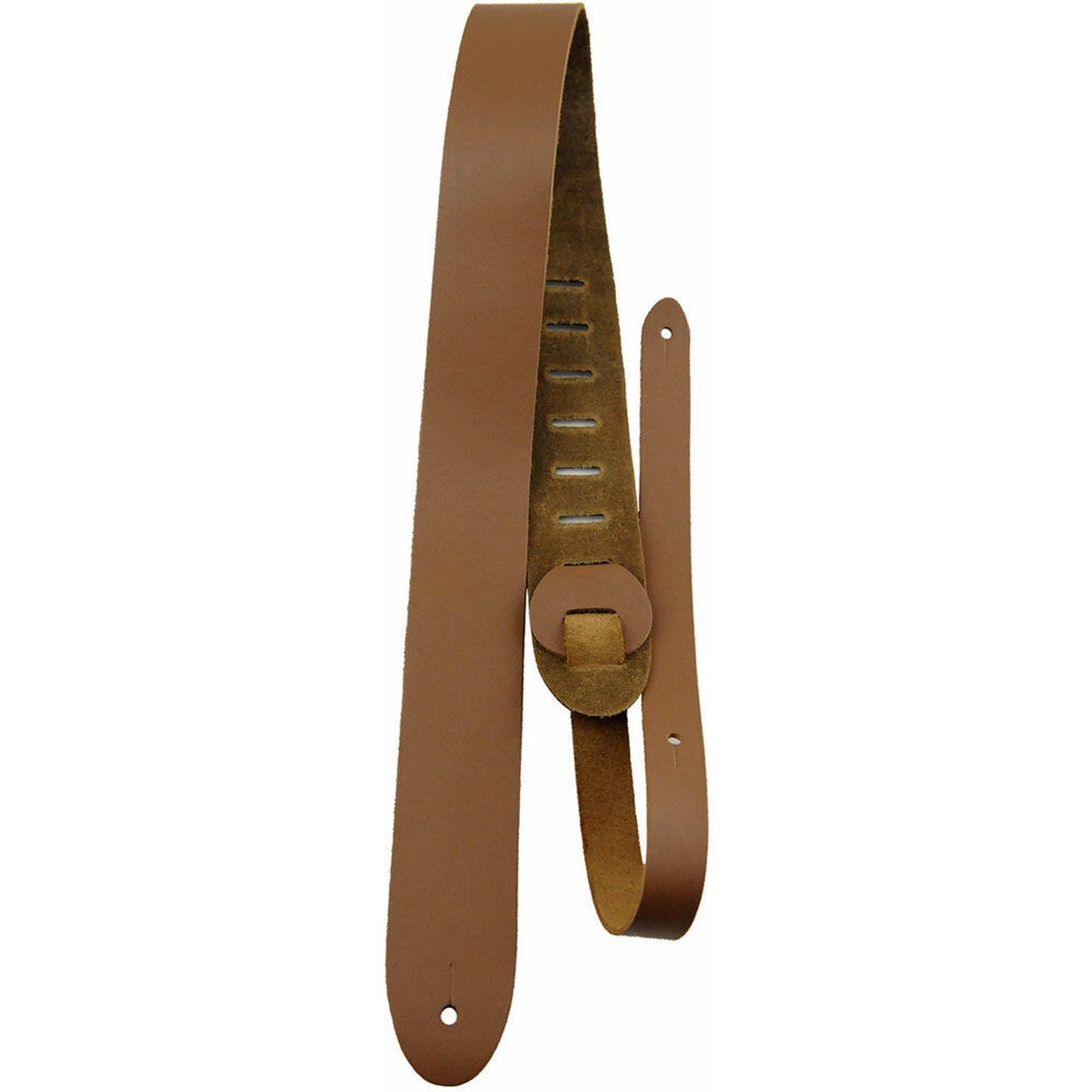 Perris Guitar Strap - 2in Basic Leather - Tan - Joondalup Music Centre