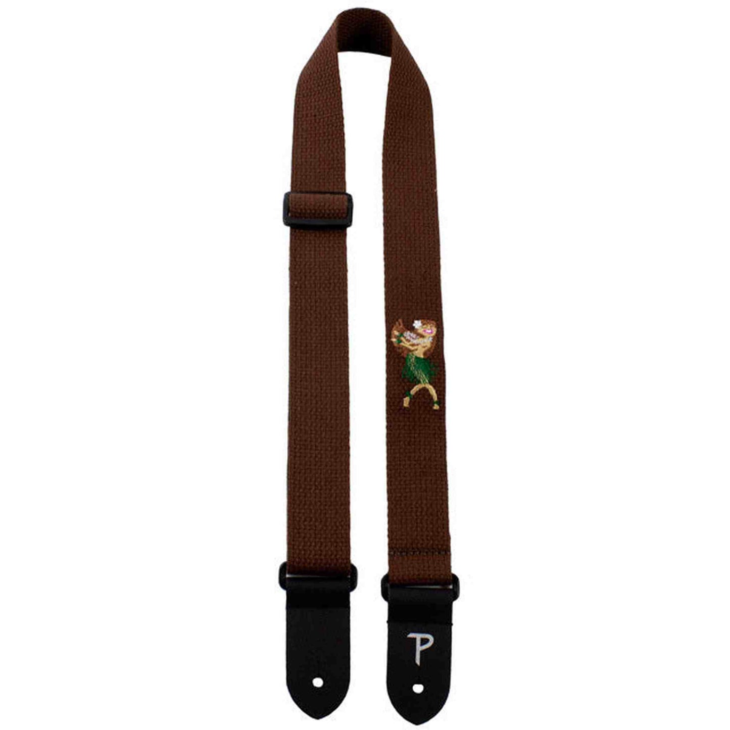 PERRIS HULA DANCER COTTON UKULELE STRAP BROWN - Joondalup Music Centre