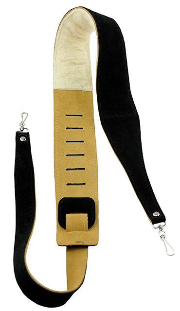 Perris 2.5in Black Suede Banjo Strap With Metal Hooks - Joondalup Music Centre