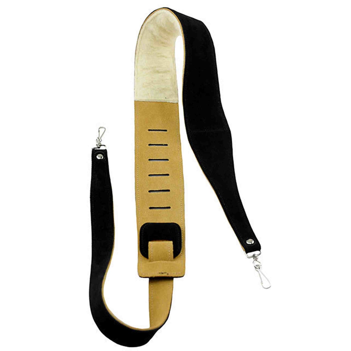 Perris 2.5in Black Suede Banjo Strap With Metal Hooks - Joondalup Music Centre