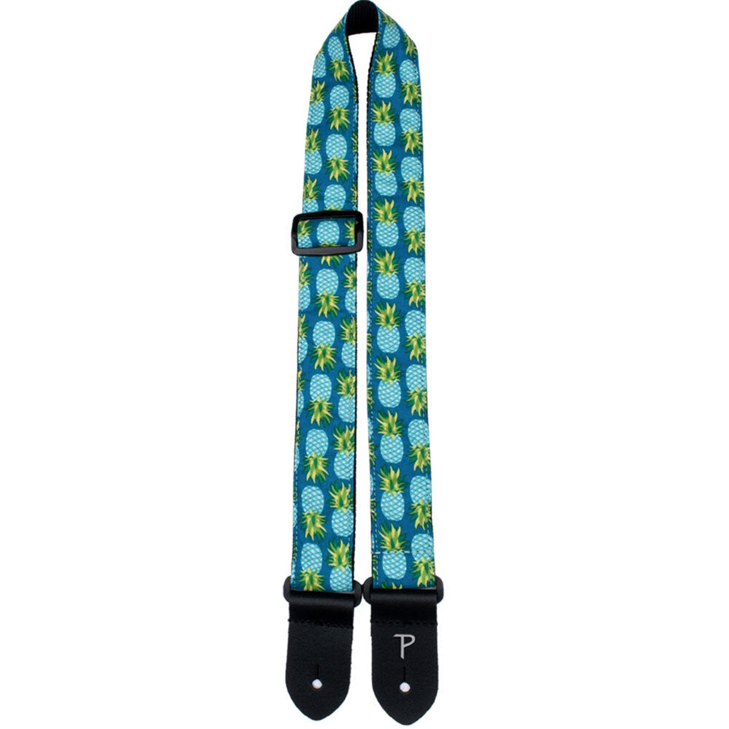 Perris Fabric Ukulele Strap Teal Pineapple - Joondalup Music Centre