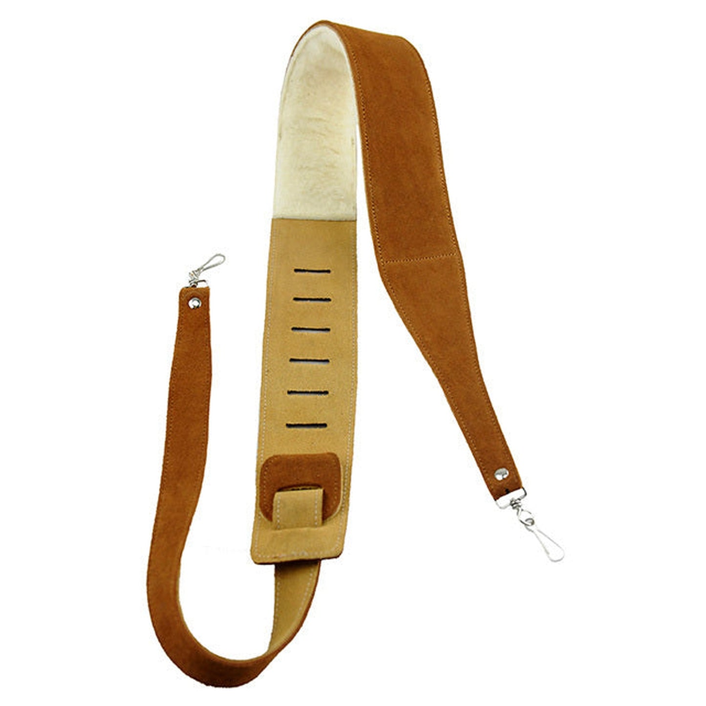 Perris Natural Suede Banjo Strap w/ Metal Hooks - Joondalup Music Centre
