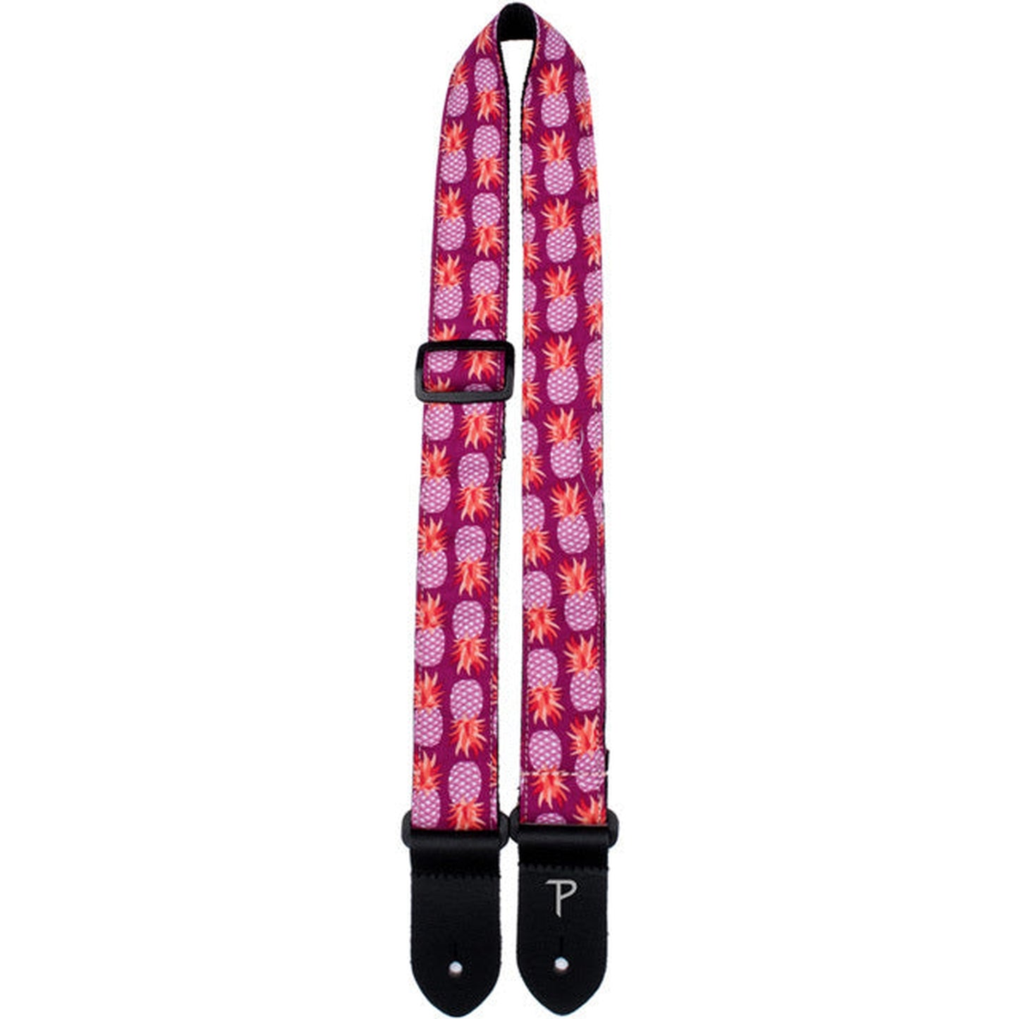 Perris Fabric Ukulele Strap Coral Pineapple - Joondalup Music Centre
