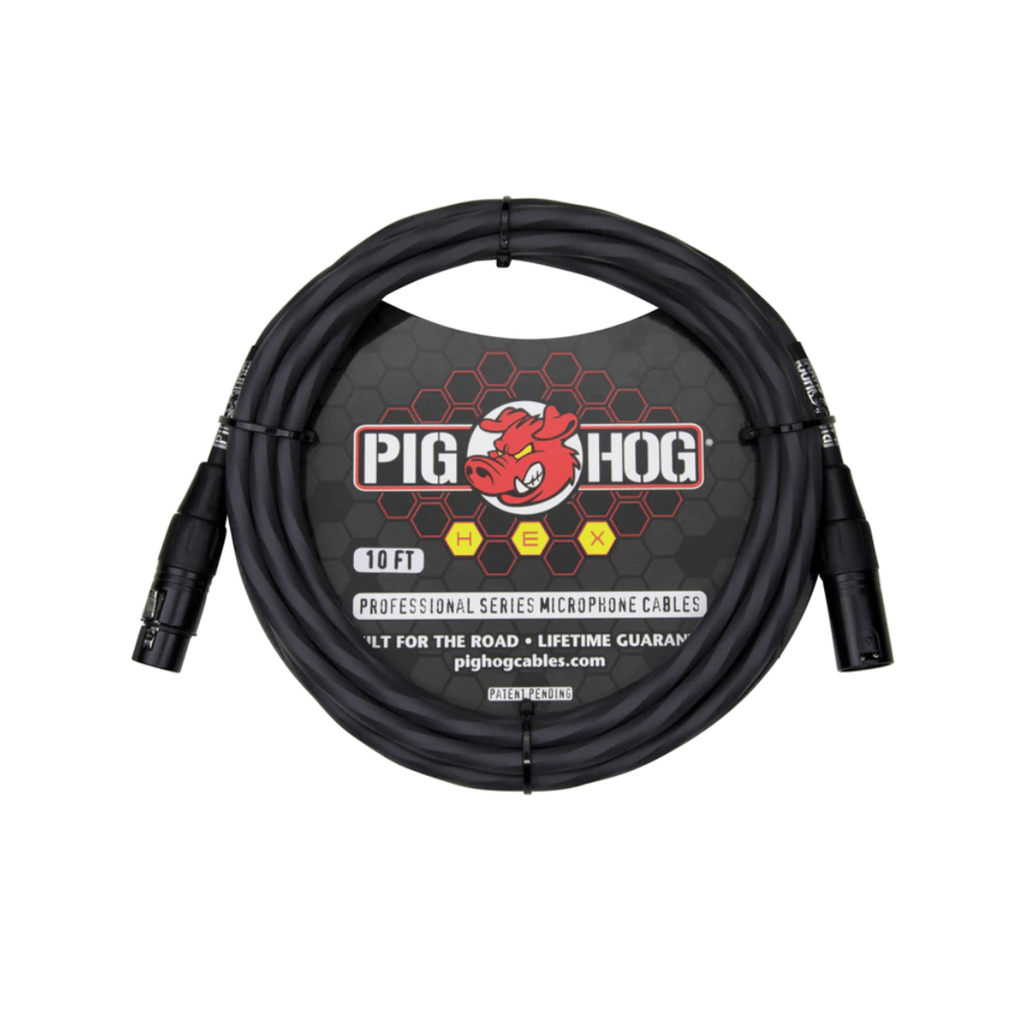 Pig Hog Hex Series XLR Microphone Cable 3m - Grey - Joondalup Music Centre