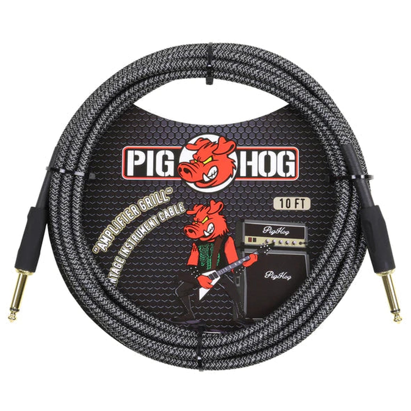 PIG HOG WOVEN INSTRUMENT CABLE 3M - AMP GRILL - Joondalup Music Centre