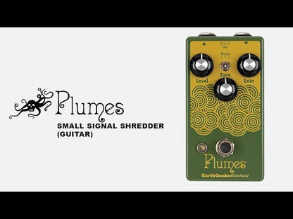 EARTHQUAKER DEVICES PLUMES SMALL SIGNAL SHREDDER OVERDRIVE EFFECTS PEDAL