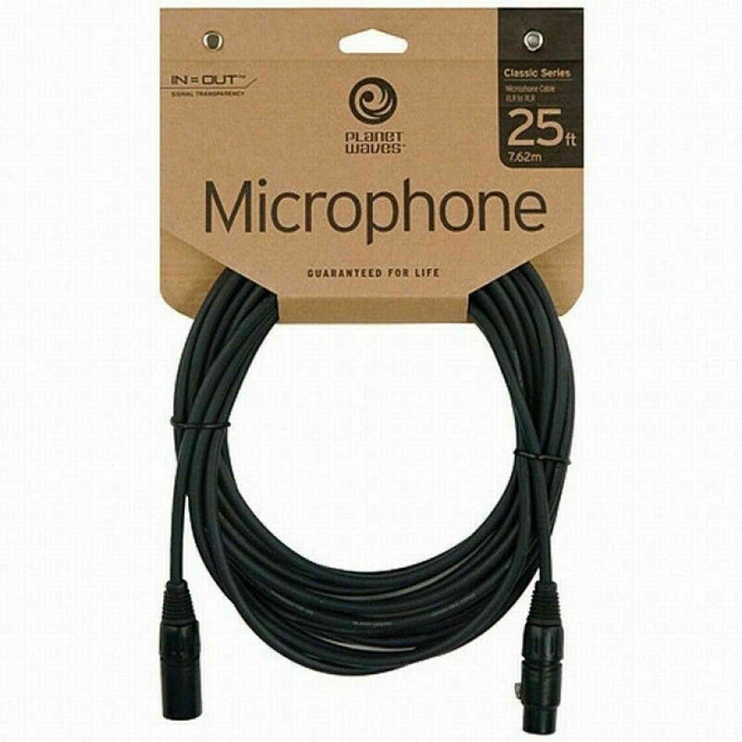 DAddario Planet Waves Classic Series XLR Microphone Cable - 25ft-CABLES & ADAPTORS-Joondalup Music Centre