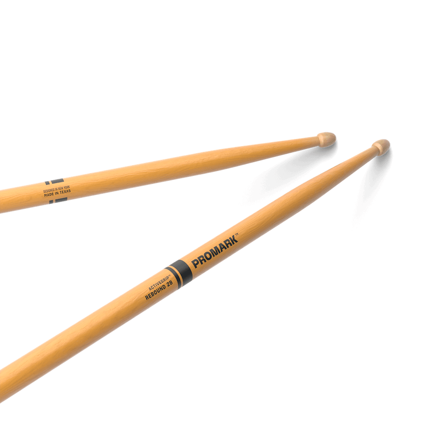 Promark Drum Sticks - Rebound 2B Activegrip Wood Tip - Clear-DRUM STICKS, BRUSHES & MALLETS-Joondalup Music Centre