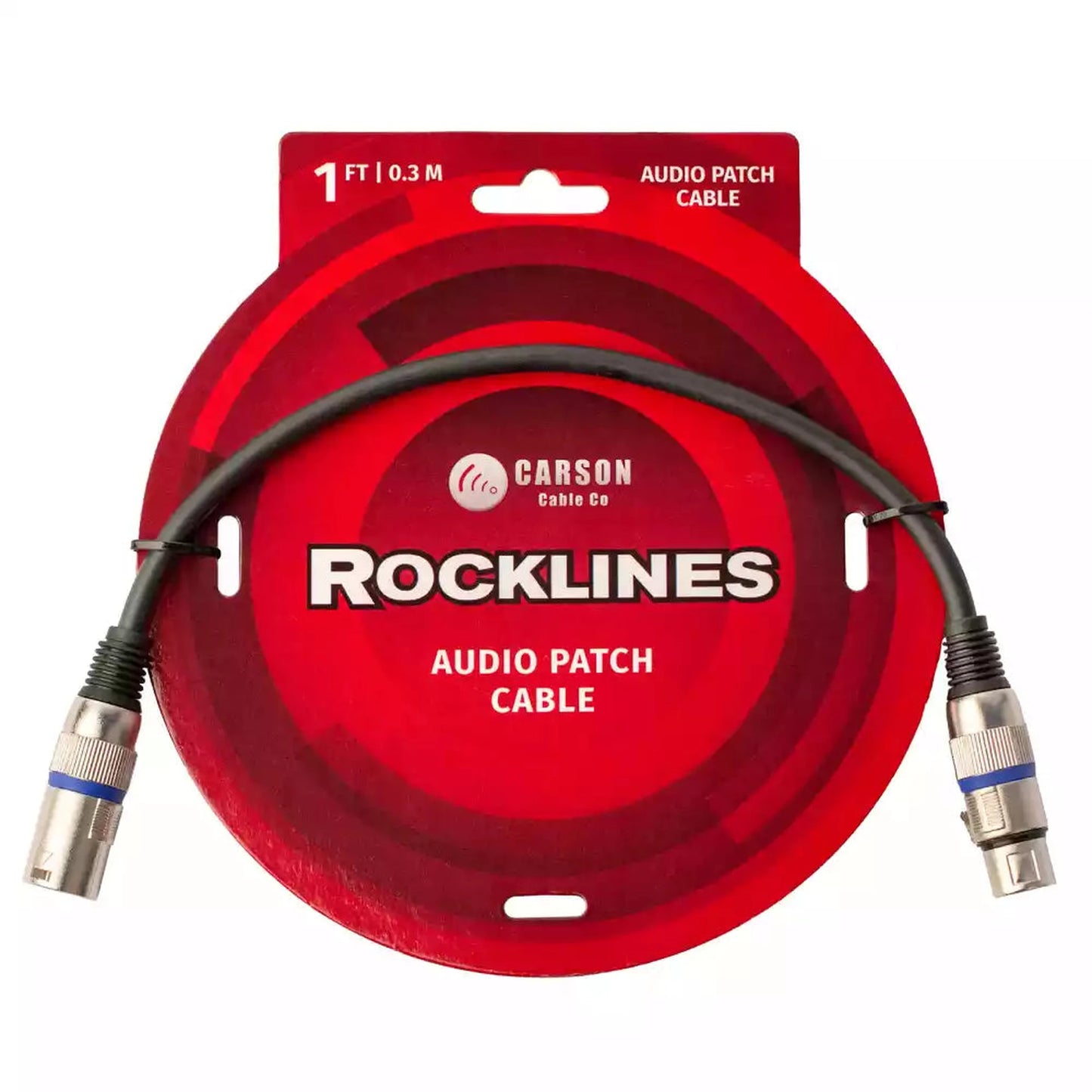 Carson RAD11 XLR (F) to XLR (M) Mic/Audio Cable – 1 Foot