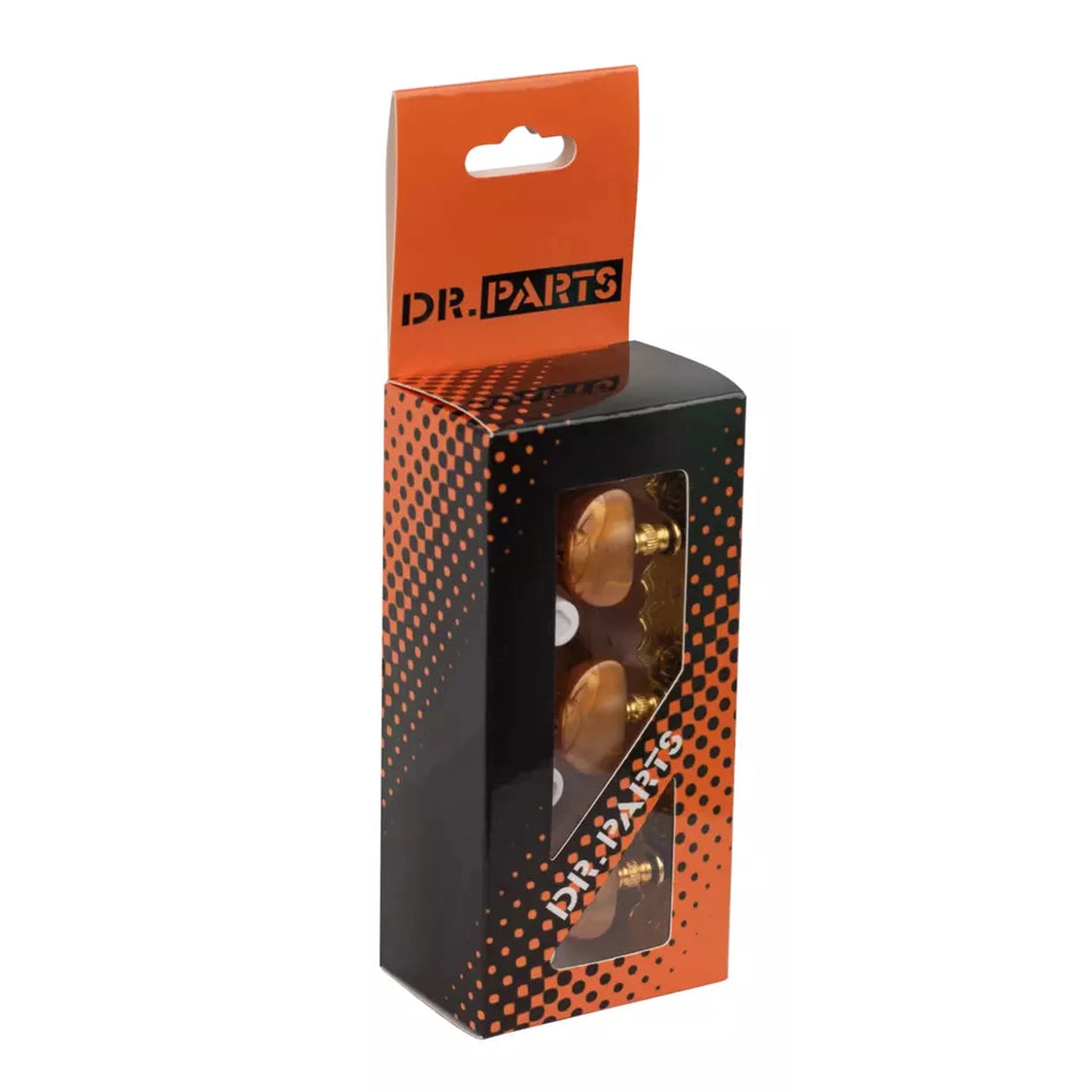 Dr Parts 613 Classical Guitar Machine Heads - Gold w/ Amber Buttons