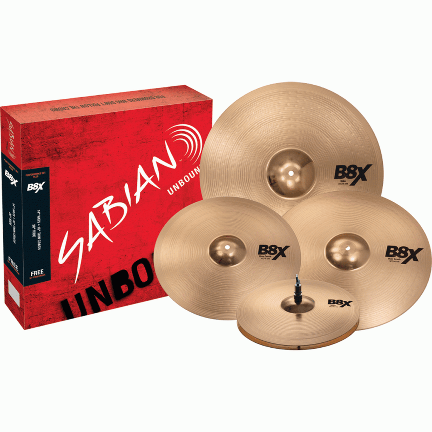 SABIAN 45003XG B8X PERFORMANCE CYMBAL SET - 14/16/18/20 - Joondalup Music Centre