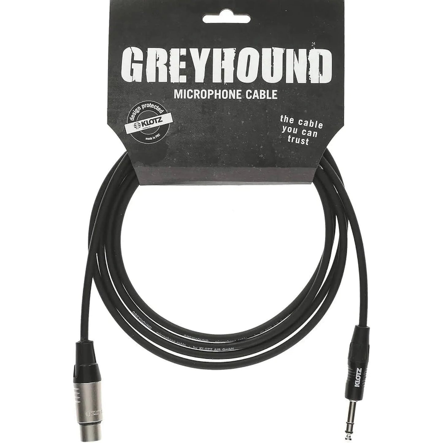 Klotz GRG1FP0600 XLR/F/M Jack Greyhound Microphone Cable - 6m