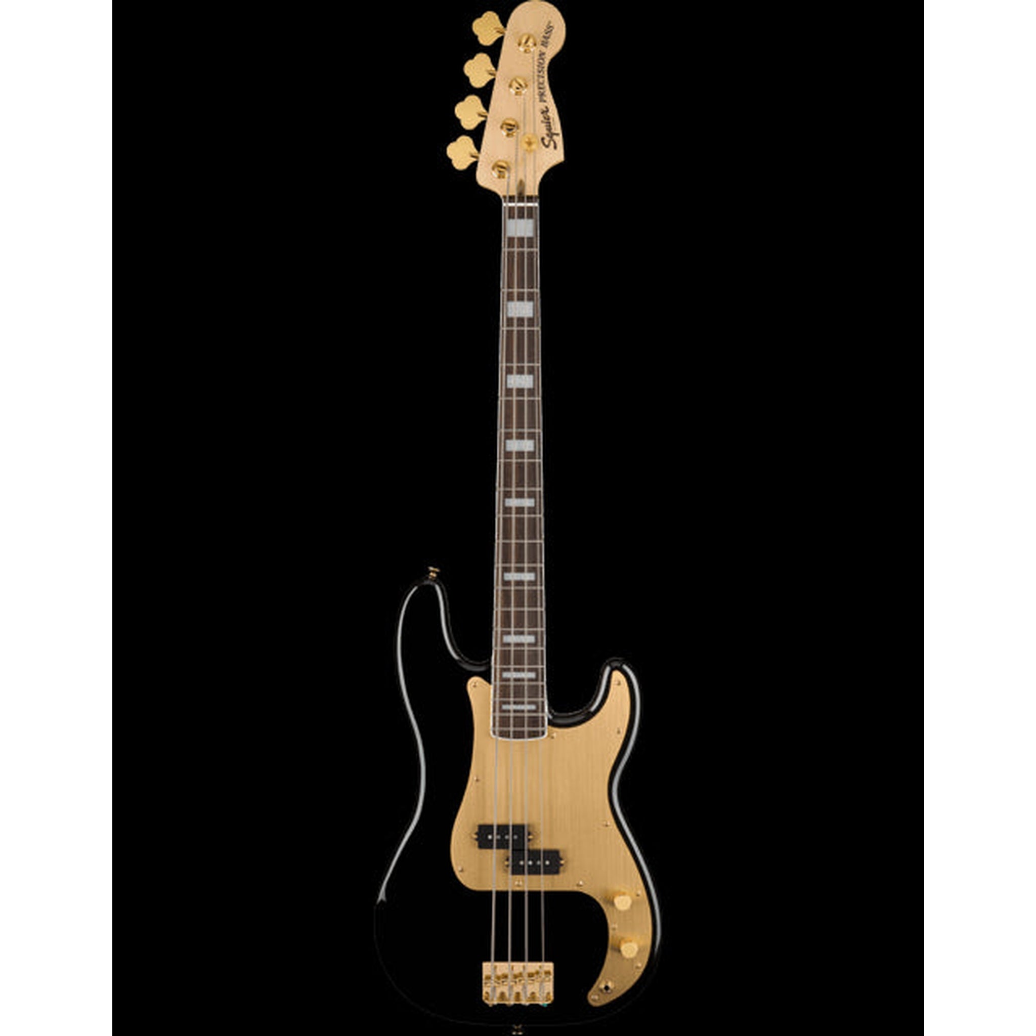 Squier 40th Anniversary P Bass Gold Edition - Black | Joondalup 