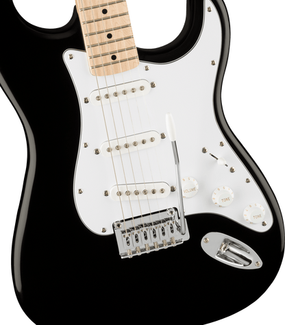 SQUIER AFFINITY STRATOCASTER ELECTRIC GUITAR - BLACK - Joondalup Music Centre