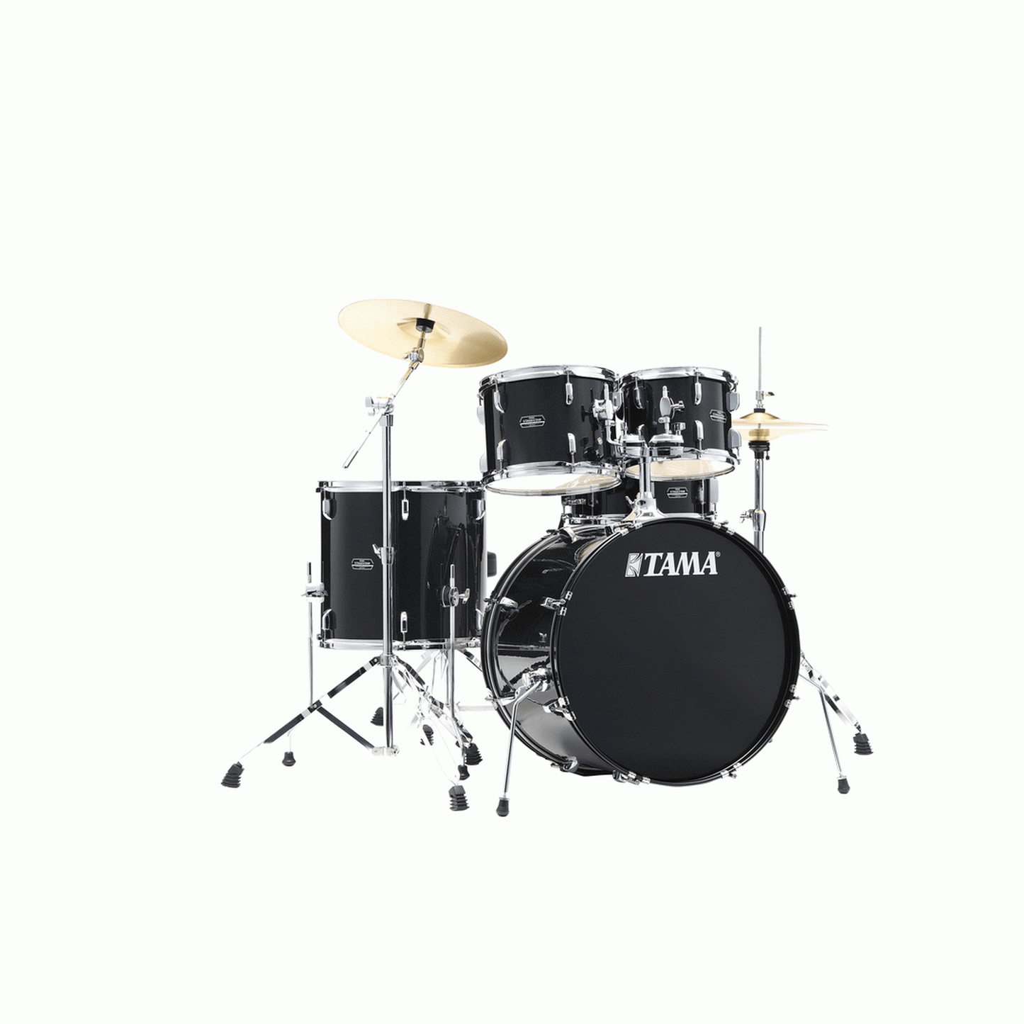 TAMA STAGESTAR 5PC DRUM KIT W/ CYMBALS -BLACK (ST52H5C) - Joondalup Music Centre