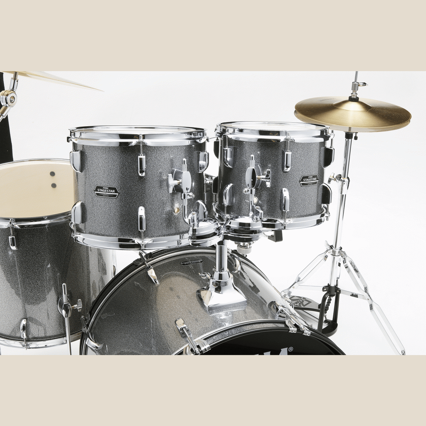 TAMA STAGESTAR 5PC DRUM KIT W/ CYMBALS - COSMIC SILVER SPARKLE (ST52HC) - Joondalup Music Centre