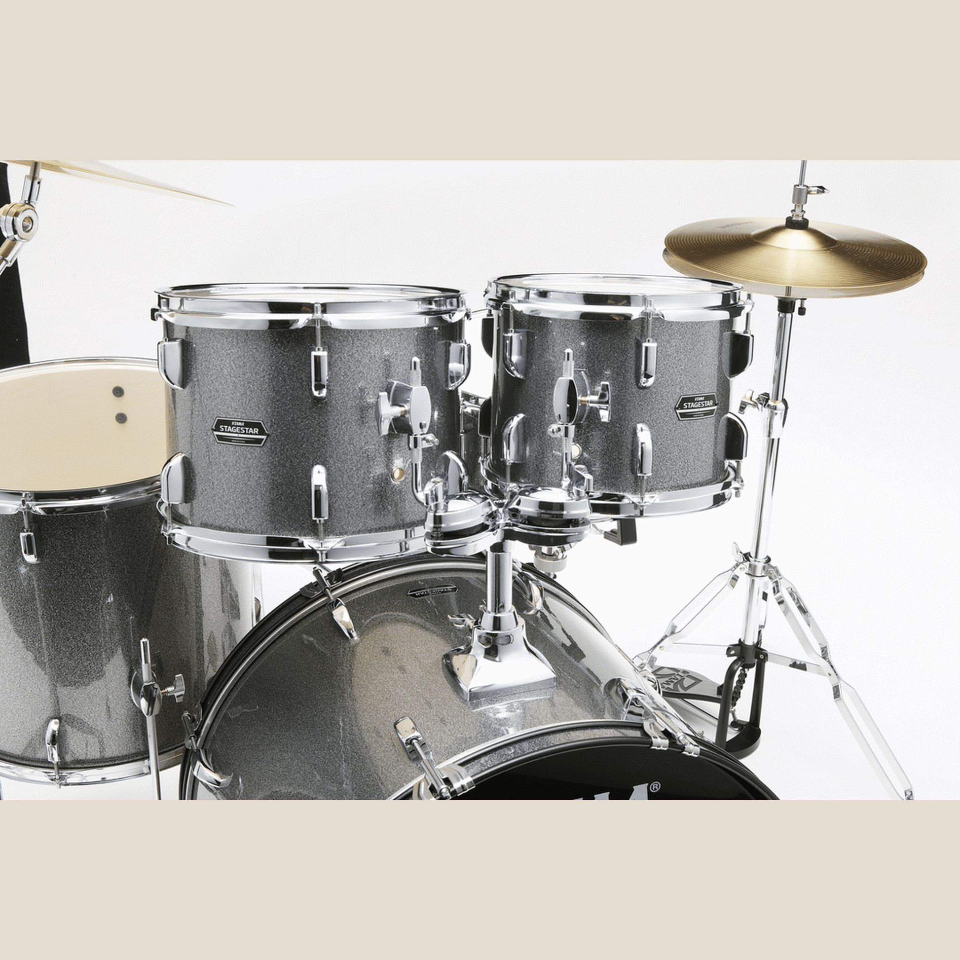 TAMA STAGESTAR 5PC DRUM KIT W/ CYMBALS - COSMIC SILVER SPARKLE (ST52HC) - Joondalup Music Centre