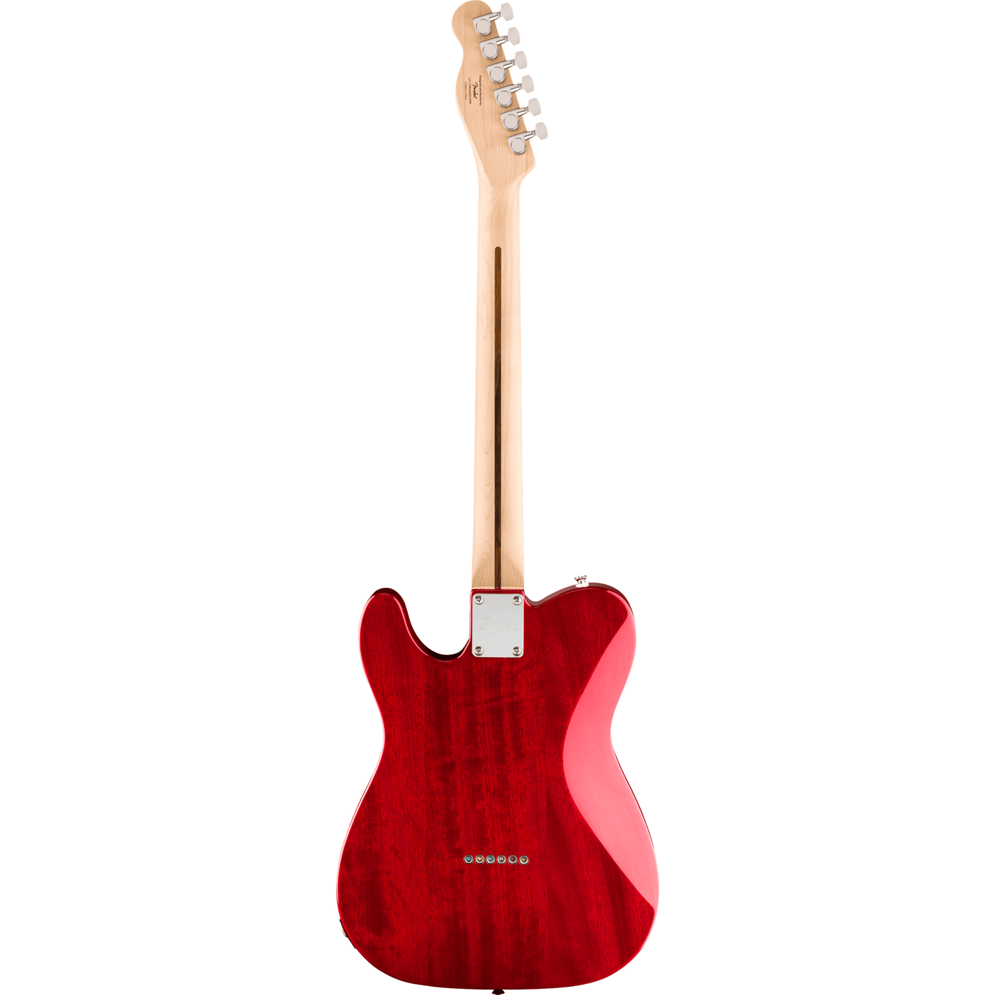 Squier Affinity Series Telecaster SH Flame Maple Top - Crimson Red Transparent-ELECTRIC GUITAR-Joondalup Music Centre