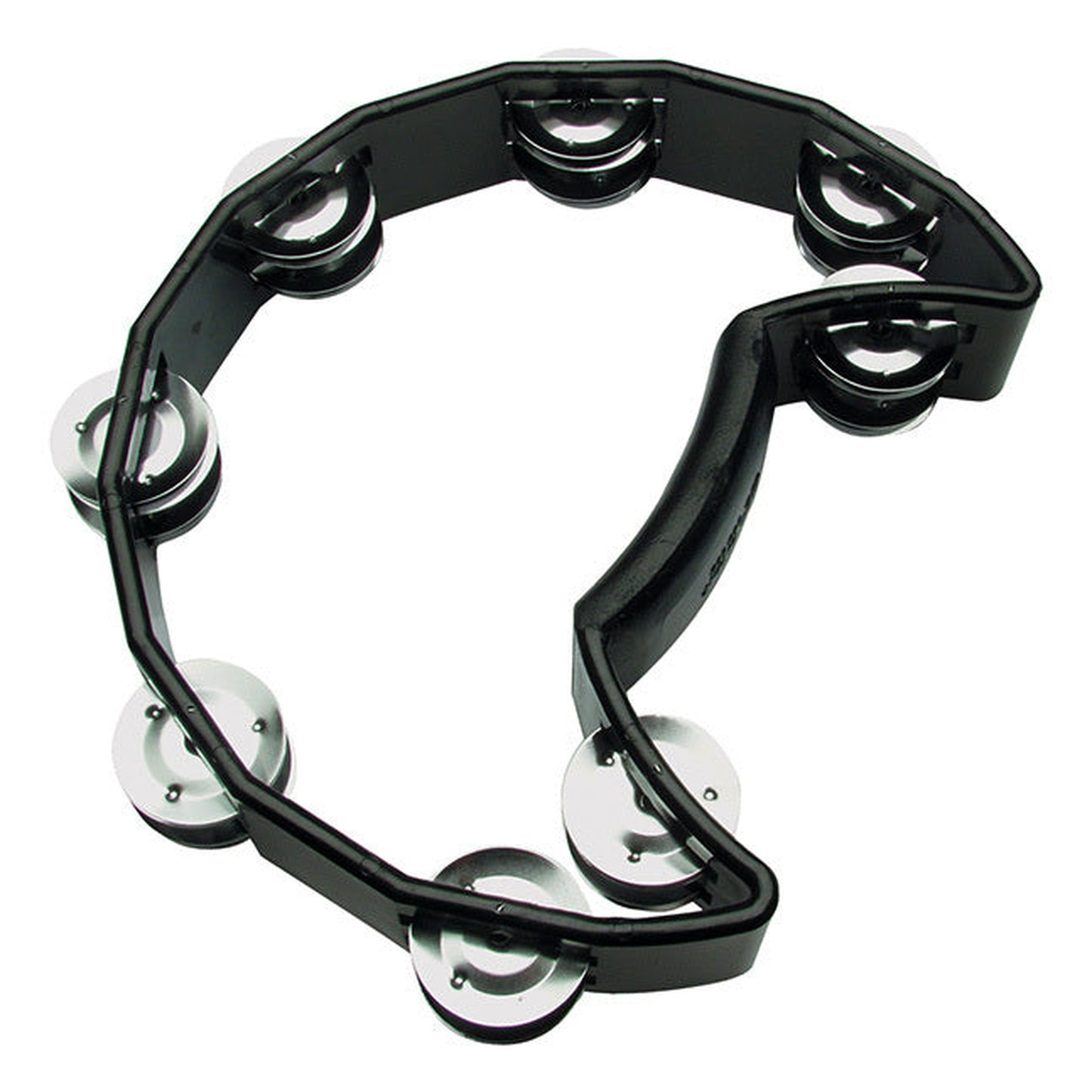 Toca Players Series Half Moon Tambourine - Double Nickel Plated Jingles - Black - Joondalup Music Centre