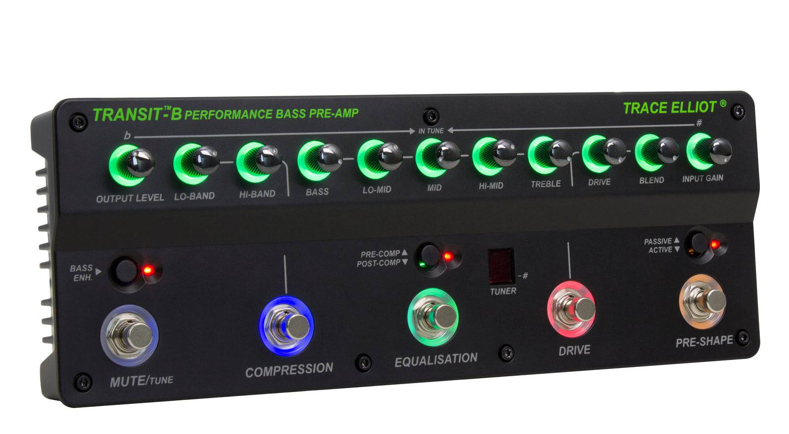 TRACE ELLIOT TRANSIT SERIES TRANSIT B BASS PREAMP WITH EFFECTS PEDAL - Joondalup Music Centre