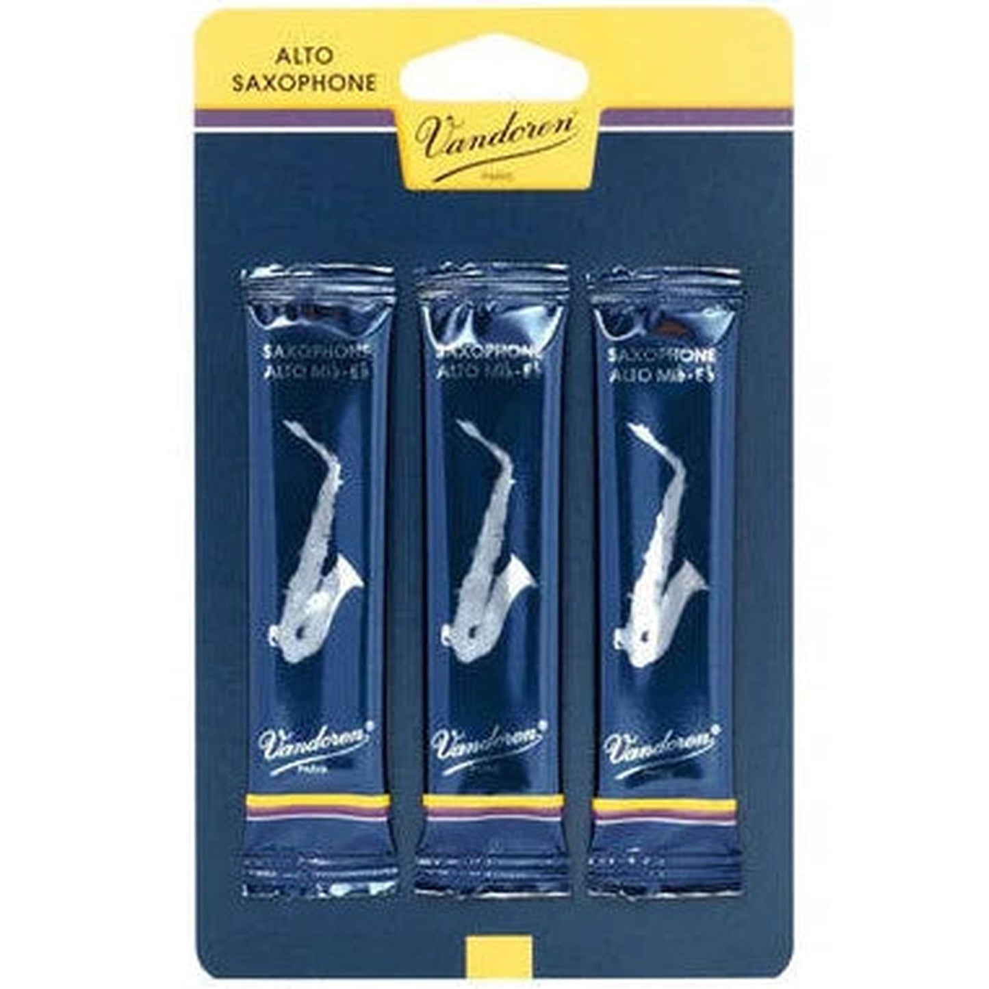 Vandoren Traditional Reeds - Alto Saxophone Size 1.5 - 3 Pack - Joondalup Music Centre