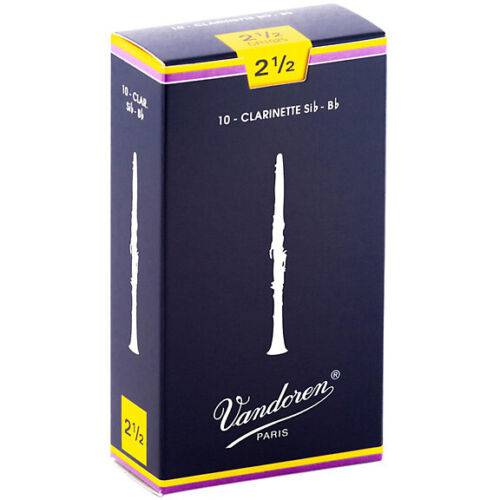 Vandoren Traditional Reeds - Clarinet Size 2.5 - 10 Pack - Joondalup Music Centre