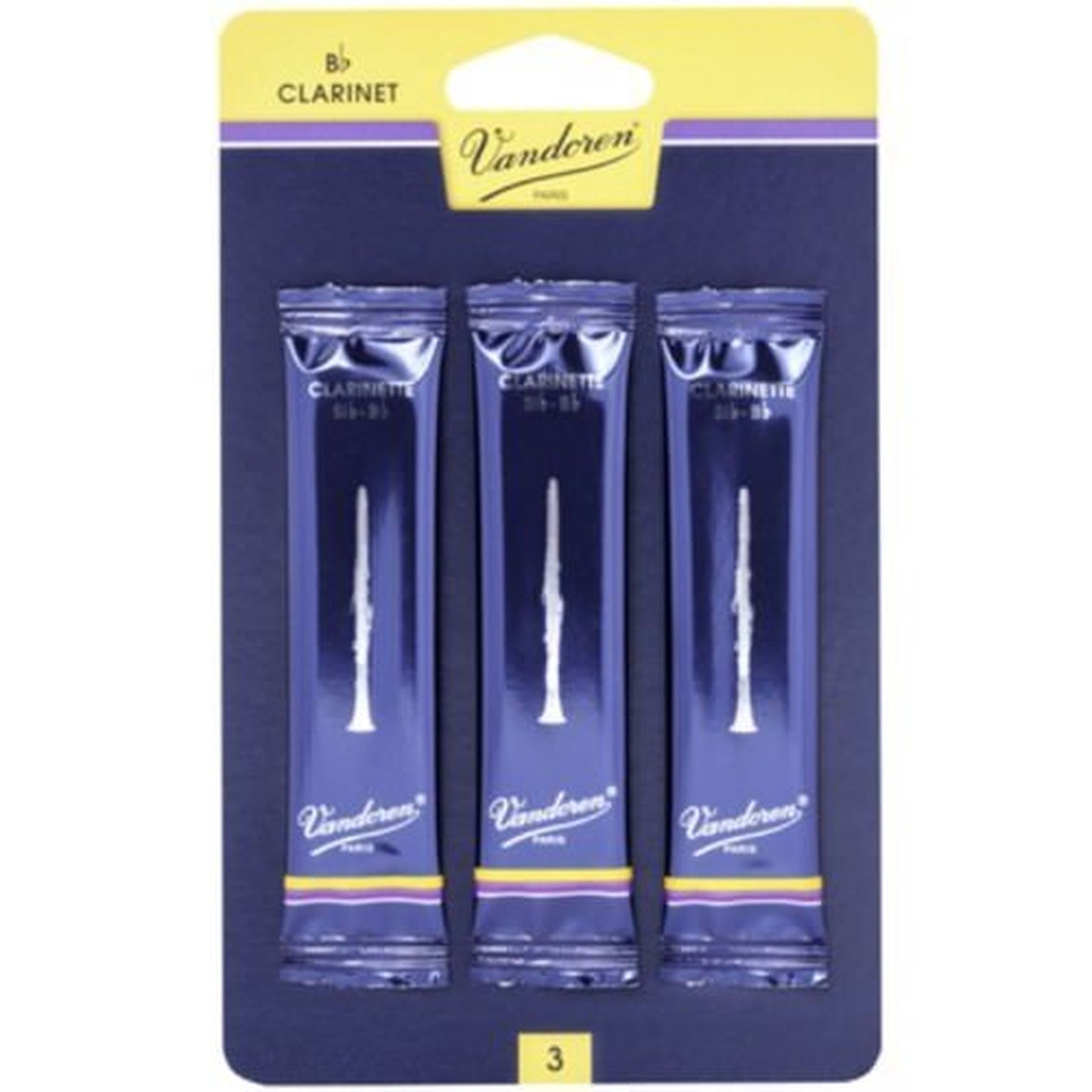 Vandoren Traditional Reeds - Clarinet Size 3 - 3 Pack - Joondalup Music Centre