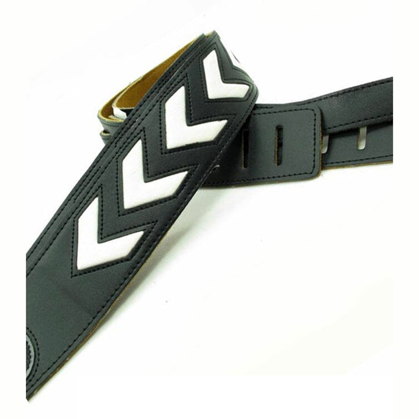 VORSON WHITE ARROW LEATHER STRAP BLACK - Joondalup Music Centre