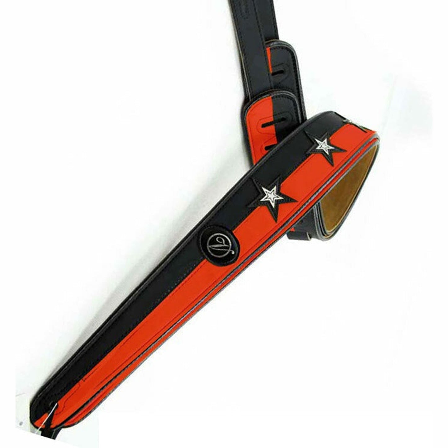 Vorson White Star Guitar Strap Black/ Red - Joondalup Music Centre