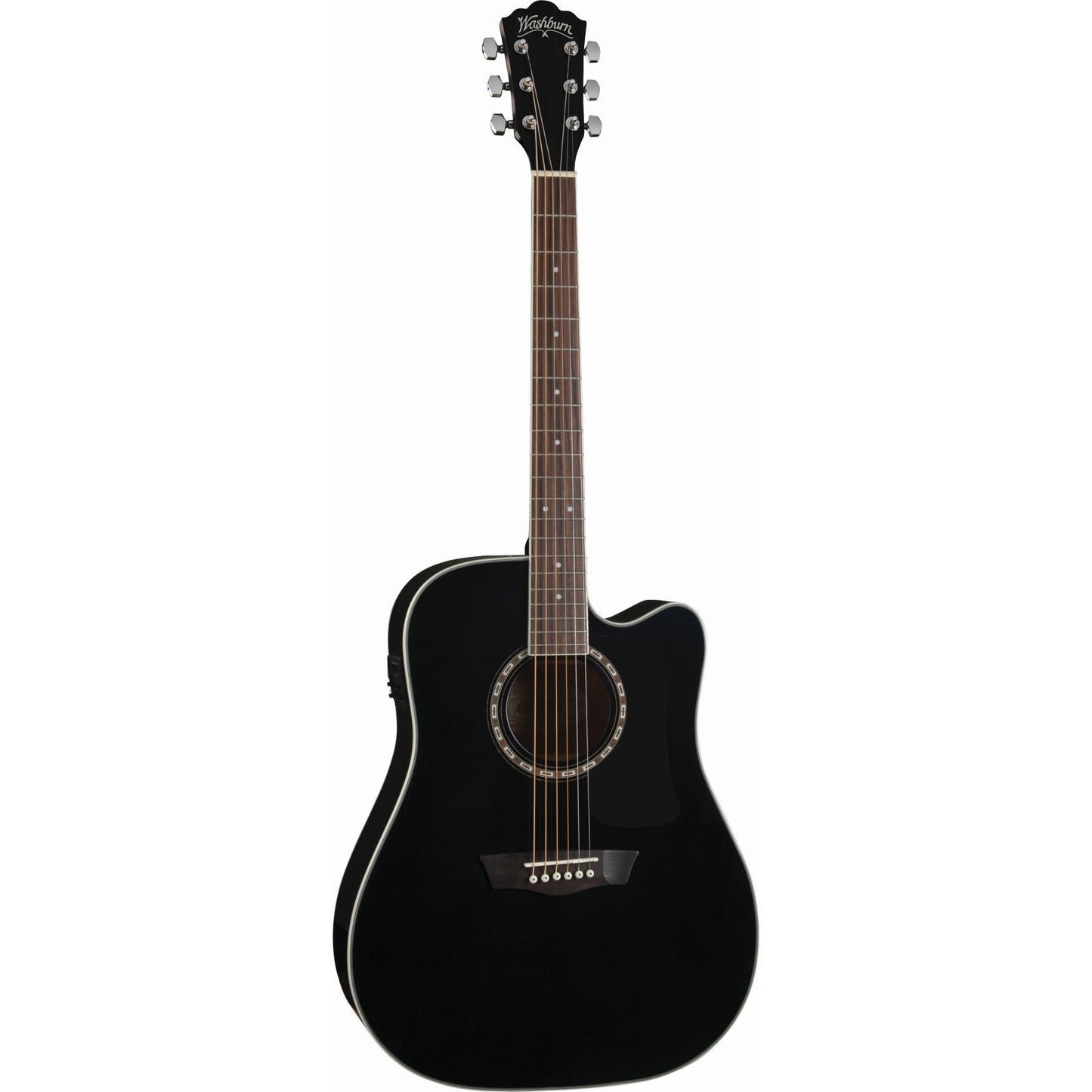 Washburn AD5CE Acoustic Guitar Pack - Black - Joondalup Music Centre