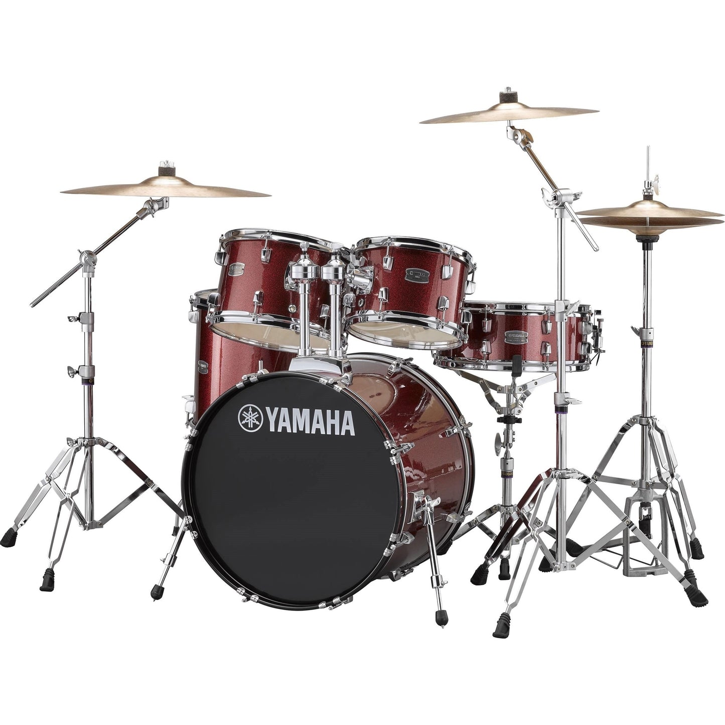 Yamaha Gigmaker Rydeen Fusion Drum Kit Bundle - Burgundy Glitter - Joondalup Music Centre