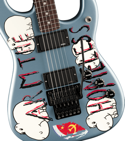 Fender Tom Morello Arm The Homeless Stratocaster - Blue Ice Metallic body