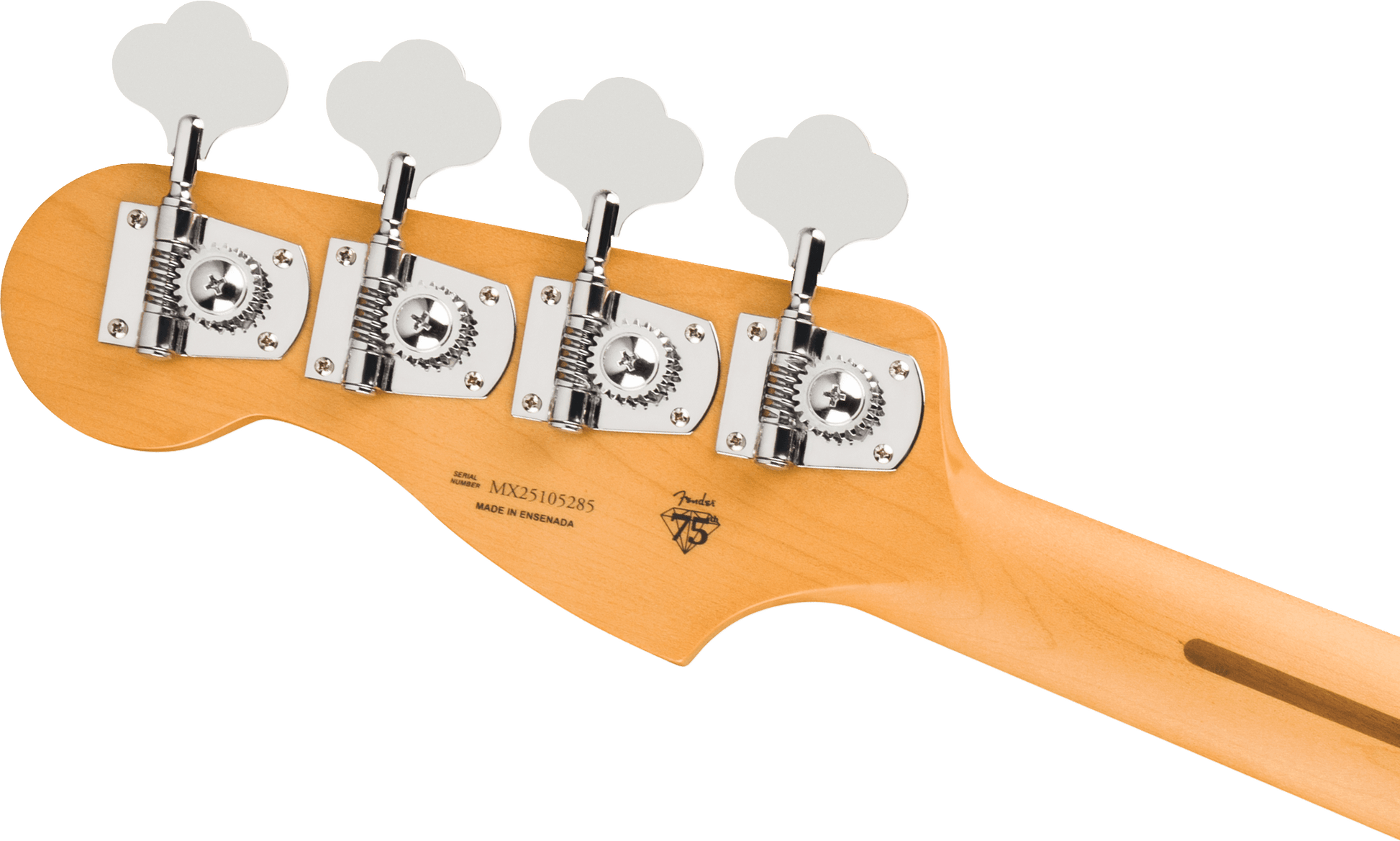 Fender 75th Anniversary Player II Precision Bass - Diamond Dust Sparkle neck back